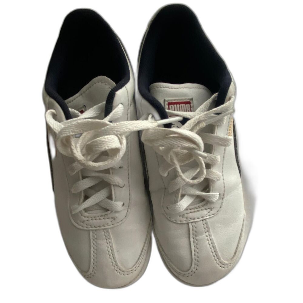PUMA unisex-kids Ferrari Roma write Sneaker Navy bleu trim. Size 13k